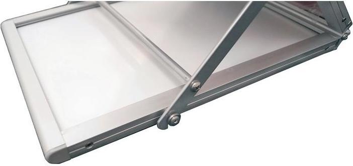 Produktbild Twinco Prospektständer H1450xB270xT360mm Aluminium silber zusammenklappbar 6 Fächer A4 (A4)