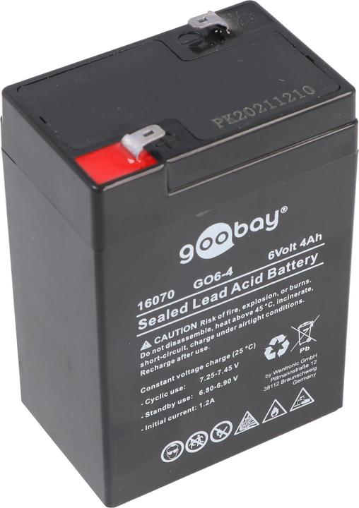 Actual product image Goobay Battery GO6-4, BattG (6 V, 4 Ah)