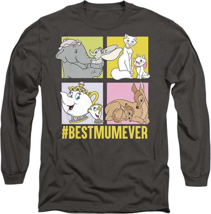 Actual product image Disney Unisex Adult Bestmumever Dumbo & Bambi Mothers Day T-Shirt (S)