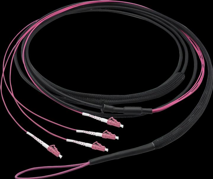 Produktbild LogiLink LWL Trunkkabel U-DQ(ZN)BH, 4 Fasern Multimode OM4, LC/UPC - LC/UPC, 70 m (70 m)
