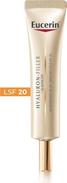 Eucerin HYALURON-FILLER + ELASTICITY Augenpflege LSF 20 (Crème, 15 ml, Tag)