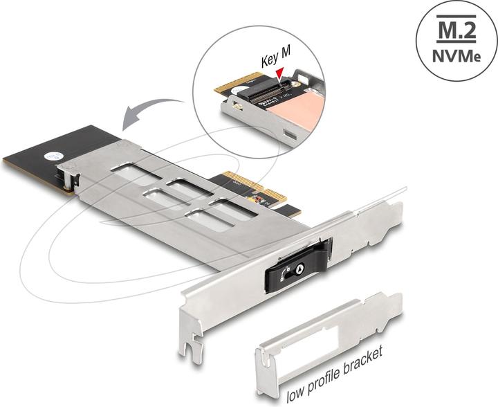 Produktbild Delock Wechselrahmen PCI Express Karte für 1 x M.2 NMVe SSD
