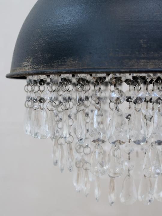 Immagine prodotto Chic Antique Lampada a sospensione di fabbrica con cristalli di plastica (E27)