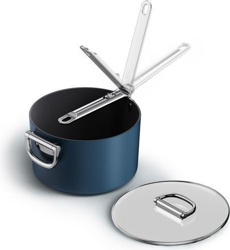 Image du produit Joseph Joseph Space Casserole à manche pliable avec couvercle D23cm (23 cm, Casserole à manche, Aluminium)