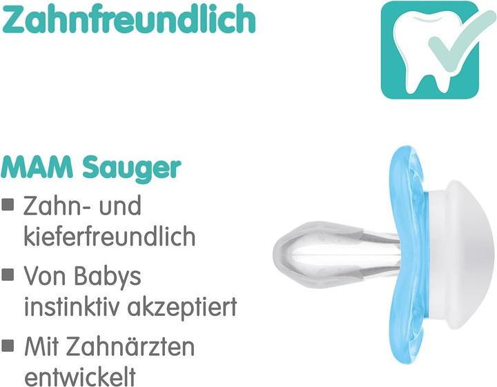 Image du produit MAM Air Silicone Sucettes, 2 pièces, 0-6 mois (2 x, jusqu'à 6 M.)