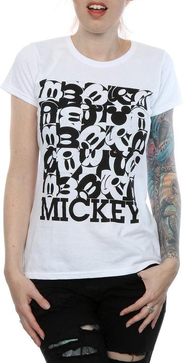 Actual product image Disney Womens/Ladies Mickey Mouse Grid Cotton T-Shirt (S)