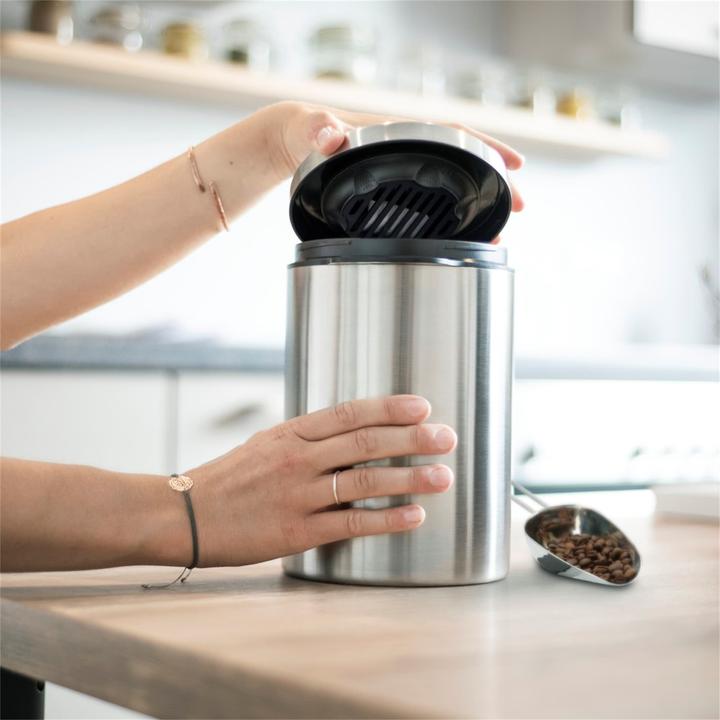 Immagine prodotto Xavax barattolo per caffè/tè Barattolo in acciaio inox per 1 kg di caffè in grani, con misurino (1 l)