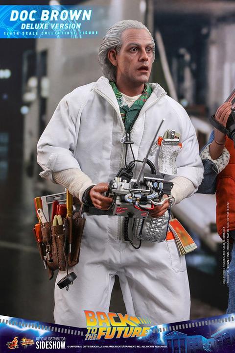 Actual product image Hot Toys Back to the Future "Doc Brown - Deluxe Version" 1/6 action figure