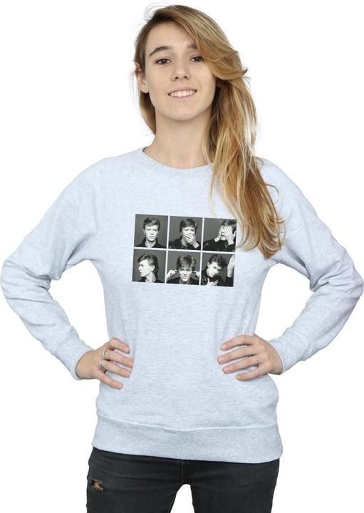 Actual product image David Bowie Womens/Ladies Photo Collage Sweatshirt (L)