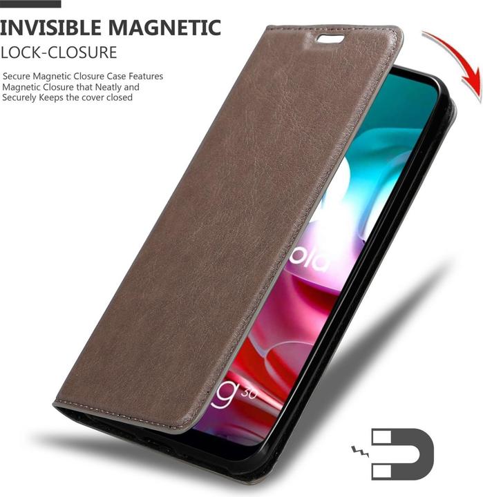 Actual product image Cadorabo Book Invis. Magnet sleeve (Motorola Moto G10, Motorola Moto G30)