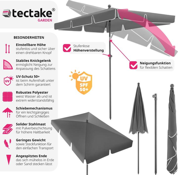 Actual product image tectake Sonnenschirm (1.25 m)