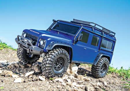 Produktbild Traxxas TRX-4 LR Defender Elektro Brushed Crawler 4WD 1:10 RTR blau (RTR Ready-to-Run)