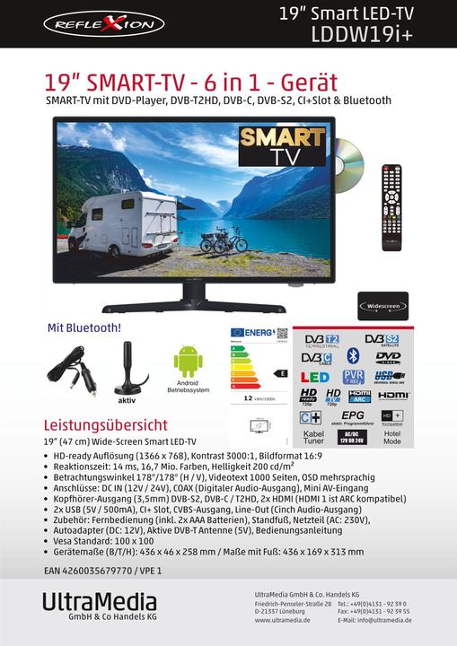 Produktbild Reflexion LDDW19I+ (19", LDDWi+, LCD, Full HD)