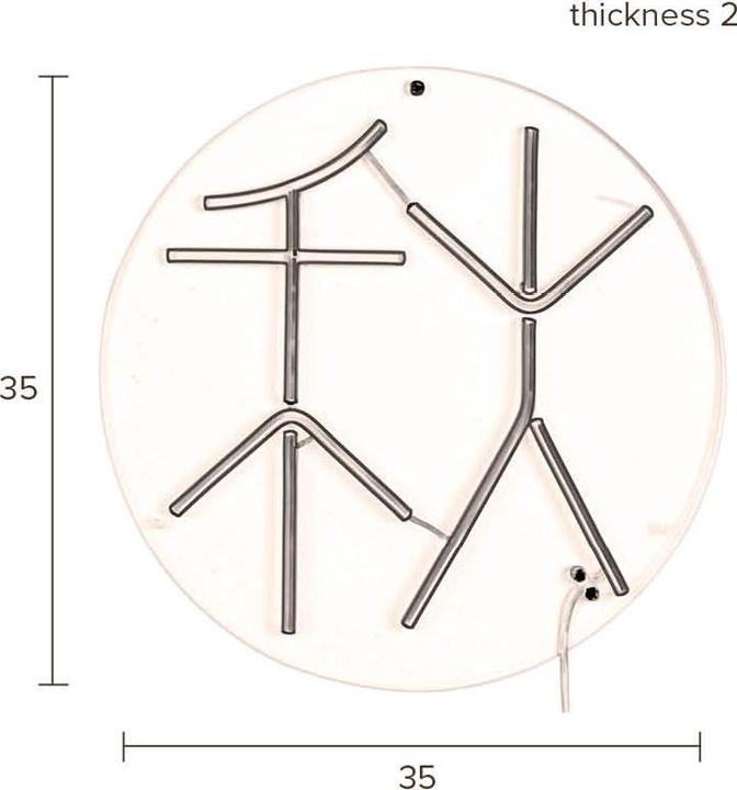 Actual product image Dutchbone Sya Autumn Neon Wall Light