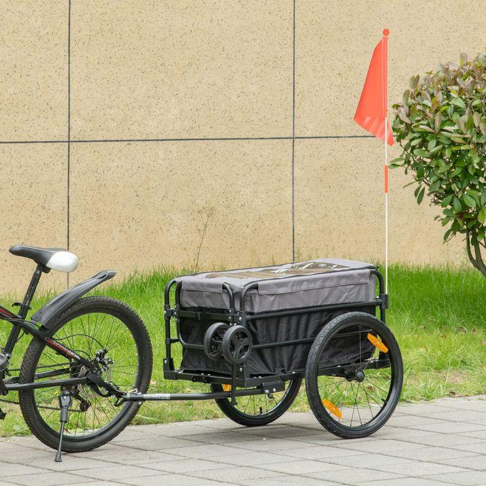Actual product image Swisshandel24 2-in-1 bicycle trailer Cargo trailer Transport trailer for bicycle with 20 inch pneumatic tyres 40