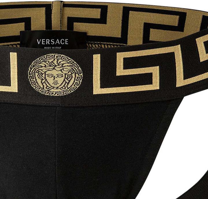 Image du produit Versace Underpants Jock Strap Jersey Topeka Bi-Stretch Cotton Organic New Logo (XL, Une unité par pack)