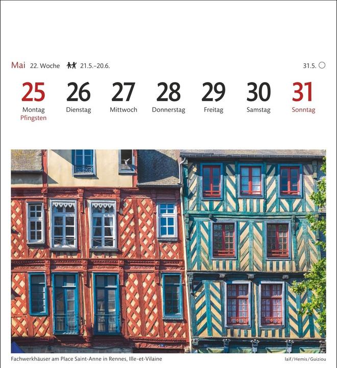 Immagine prodotto Harenberg Bretagne & Normandie Sehnsuchtskalender 2026 - Wochenkalender mit 53 Postkarten (Tedesco)