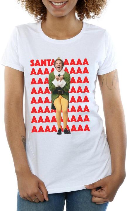 Actual product image Elf Womens/Ladies Buddy Santa Scream Cotton T-Shirt (S)