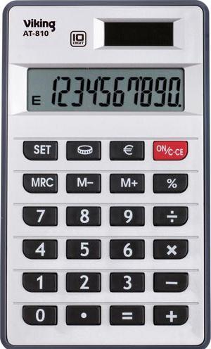 Actual product image Office Depot Pocket calculator AT-810 Silver 7 x 11.8 x 1.1 cm (Batteries, Solar cells)