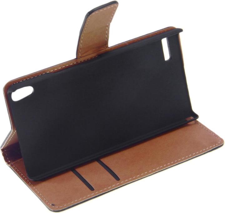 Immagine prodotto OEM Custodia a libro in pelle sottile per Huawei P6 - nero 4250710543205 (Huawei Ascend P6)