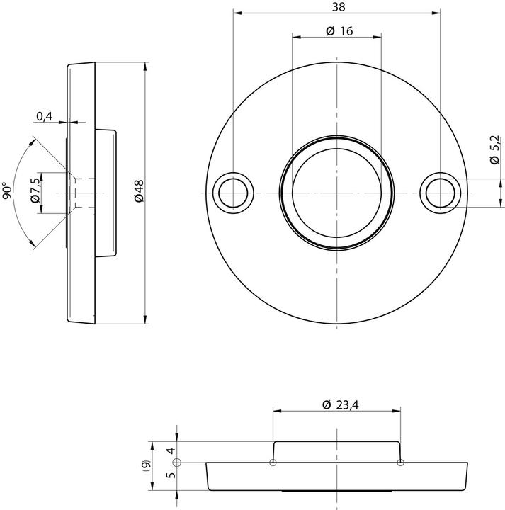 Actual product image Mega Handle and key rosettes (Door rosette)