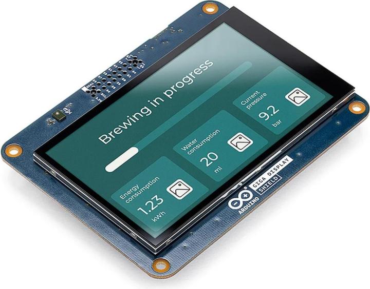 Immagine prodotto Arduino GIGA Display Shield Monitor touchscreen da 10,1 cm (3,97 pollici) 800 x 480 Pixel