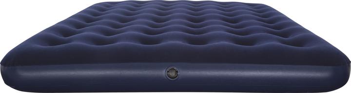 Actual product image Bestway inflatable mattress with pump and pillow, 203x152x22cm, suede
