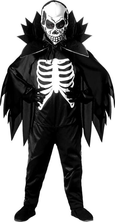 Produktbild Widmann Scary Skeleton Kinderkostüm: Anzug, Maske, Mantel mit Kragen (158)