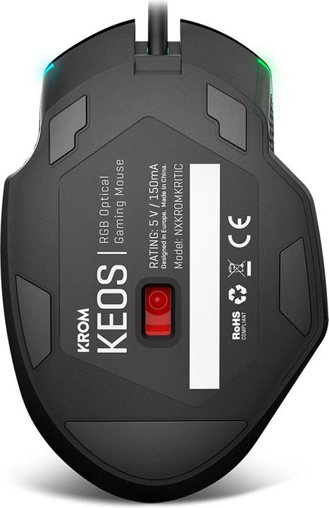 Produktbild Krom Keos Maus rechts USB Typ-A Optisch 6400 DPI (NXKEOS) (Kabelgebunden)
