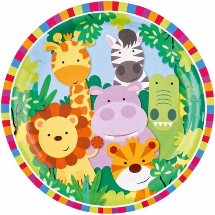 Actual product image Amscan cardboard plate jungle (8 x)