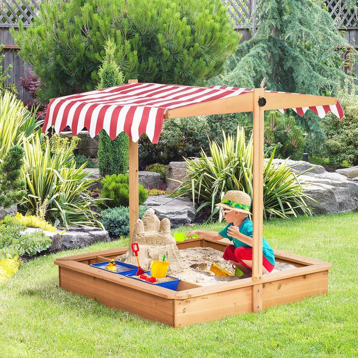 Produktbild Outsunny Sandkasten mit höhenverstellbarem Dach