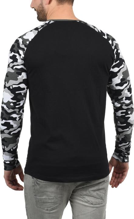 Image du produit Solid Cajus T-Shirt À Manches Longues Camouflage Pour Homme Avec Encolure Rond 100% Coton Imprimé (L)