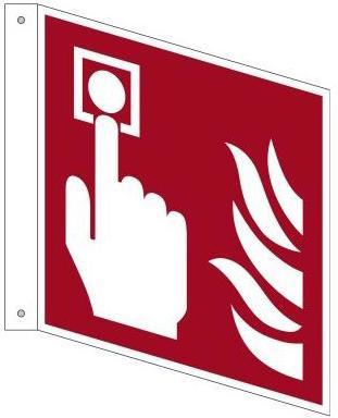 Neutralware Information sign 20 x 20 cm (W x H) F005 Fire alarm flag sign hard PVC