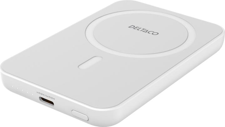 Actual product image Deltaco Power Bank - 5000 mAh Powerbank - Hvid - 5000 mAh (5000 mAh, 20 W, 19250 Wh)