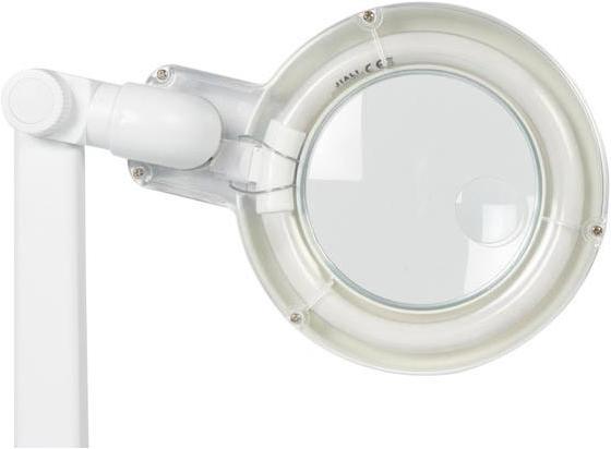 Actual product image Velleman DESK LAMP WITH MAGNIFYING GLASS 3 + 12 DIOPTRE - 12W - WHITE (Metal)