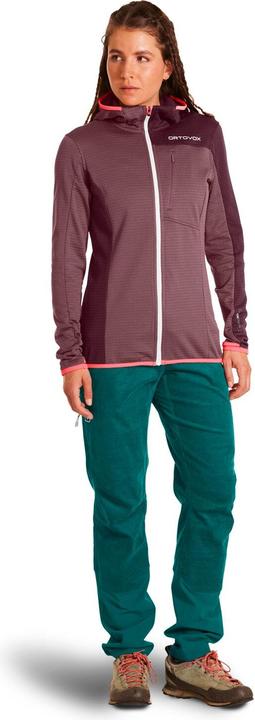 Actual product image Ortovox Women's Fleece Light Grid Hooded Jacket (XS)