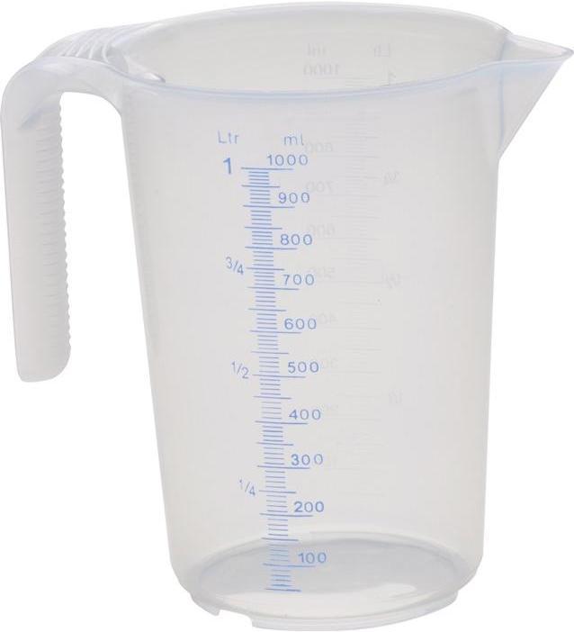 Produktbild Hünersdorff Messkanne 1000 ml Polypropylen transparent D117xH165mm Griff offen (1000 ml)