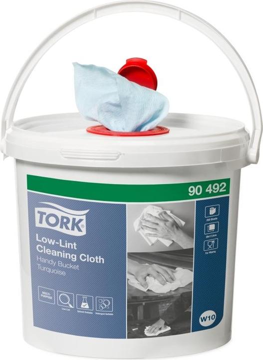 Actual product image Tork Low-lint cleaning wipes in W10 dispenser bucket, 1-ply 190492 Quantity: 80 (800 pcs.)