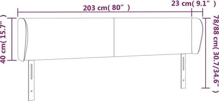 Actual product image VidaXL Franya (203 x 23 x 88 cm)