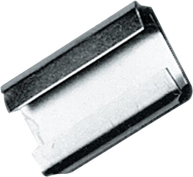 Immagine prodotto Banholzer & Wenz Manicotto di bloccaggio B13xL27 mm per cinghia in acciaio da imballaggio da 13 mm zincato (3000 Pezzo/i)