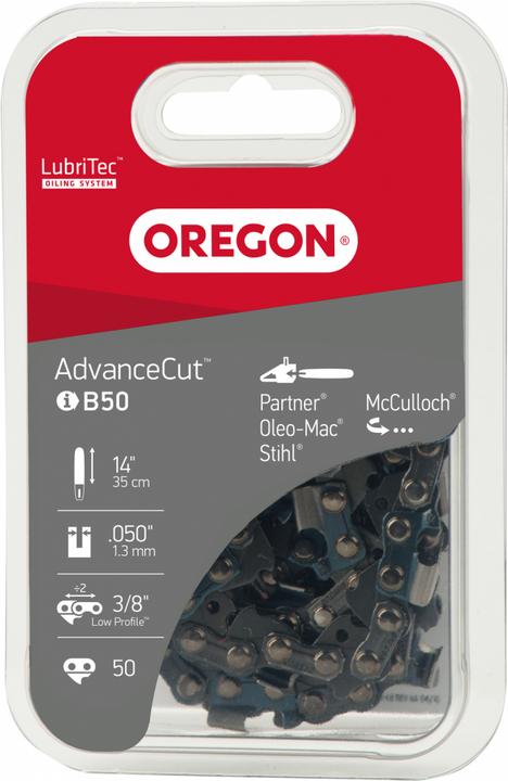 Produktbild Oregon Kette 3/8", 1.3 mm, 50 Treibglieder, VersaCut, Halbmeissel, Sichtverpackung (Kettensäge, Sägekette)