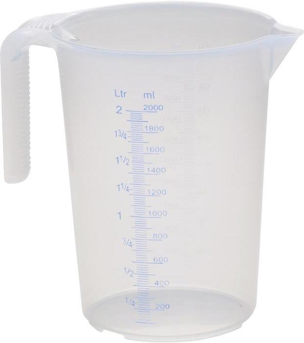 Hünersdorff Messkanne 2000 ml Polypropylen transparent D151xH206mm Griff offen (2000 ml)
