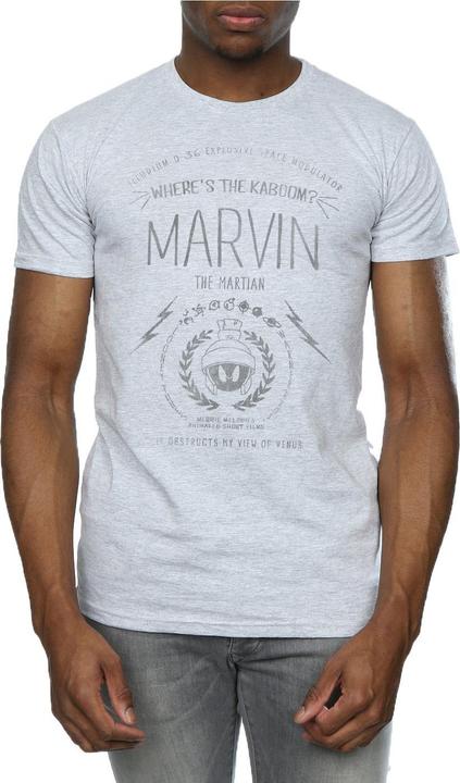 Actual product image Looney Tunes Mens Where's The Kaboom Marvin The Martian Cotton T-Shirt (L)