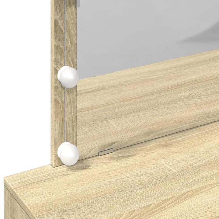 Actual product image VidaXL Dressing table with LED lighting (100 x 40 x 120 cm)