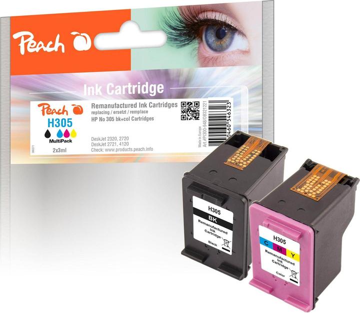 Image du produit Peach Encre HP n° 305 1x noir, 1x couleur (M, C, CF, Y)