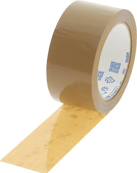 Actual product image kaiserkraft Low Noise PP packing tape, rubber, pack of 6 rolls, brown, tape width 50 mm, 2+ (50 mm)