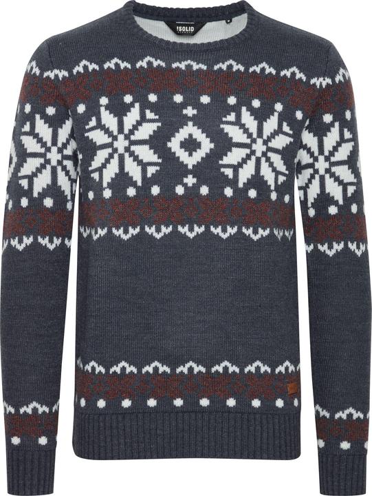 Actual product image Solid Norwig Men's Jumper Chunky Knit Pullover With Crew Neck (M)