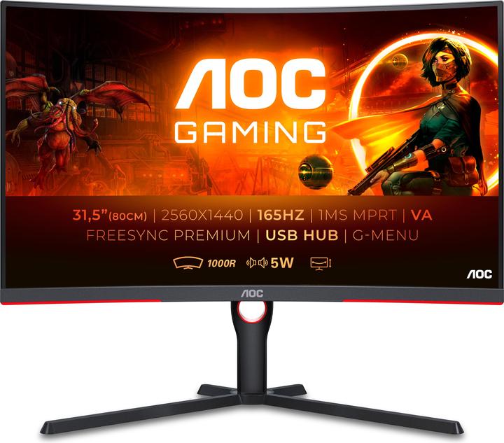 Produktbild AOC CQ32G3SU/BK (2560 x 1440 Pixel, 32")