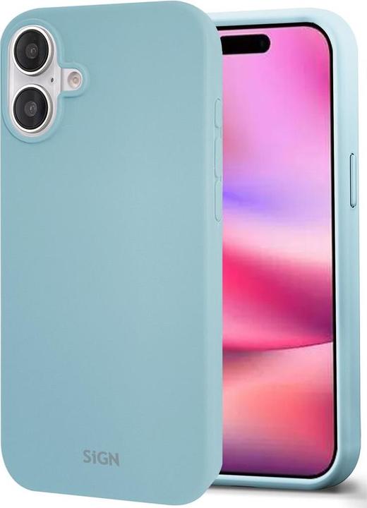 Actual product image SIGN Liquid Silicone Case for iPhone 16 Plus - Light Blue (Apple iPhone 16 Plus)