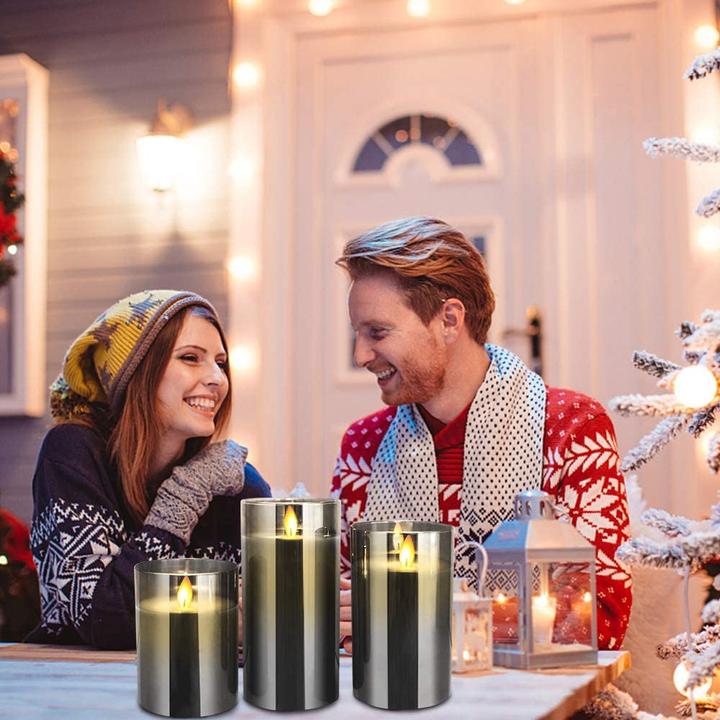 Immagine prodotto Lumina Swiss Set di candele LED in vetro con telecomando (3 x)
